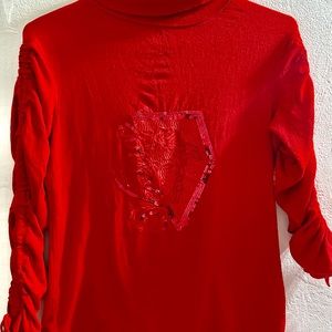 Versace long sleeve red top